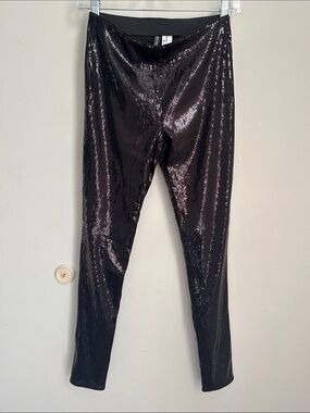 H&M Black Sequin women’s  Leggings